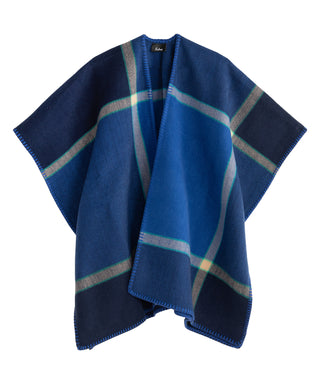 Echo Exploded Plaid Ruana - Navy