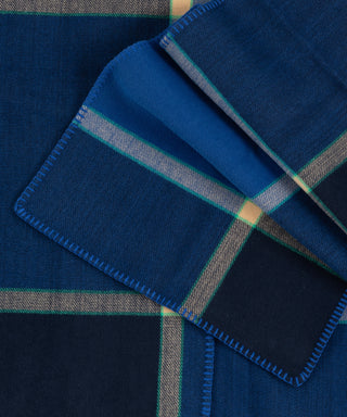 Echo Exploded Plaid Ruana - Navy