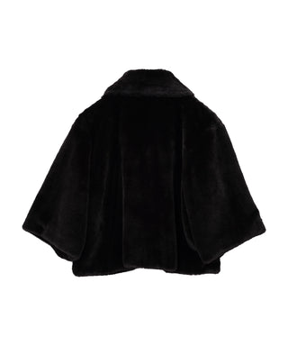 Echo Blair Sheared Mink Faux Fur Jacket - Black