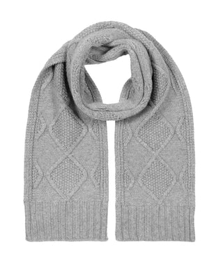 Modernist Block Scarf - Grey Heather