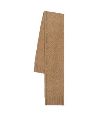 Modernist Block Scarf - Camel Heather