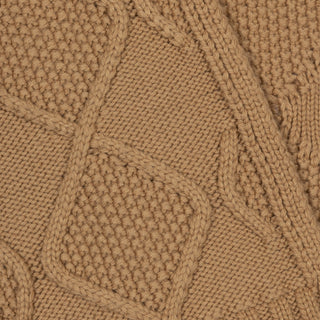 Modernist Block Scarf - Camel Heather