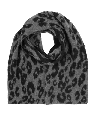 Leopard Jacquard Oblong - Black