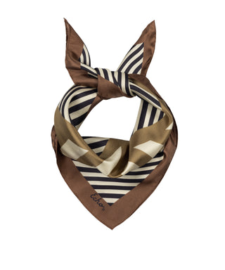 Echo Stripes Silk Bandana - Black