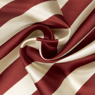 Echo Stripes Silk Bandana - Mulled Wine