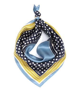 Echo Dotty Silk Bandana - Navy