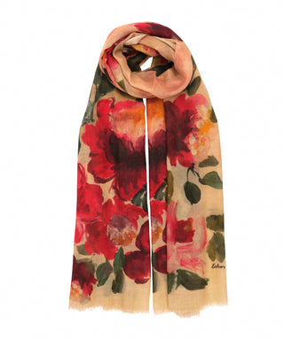Echo Artists Floral Wrap - Pebble