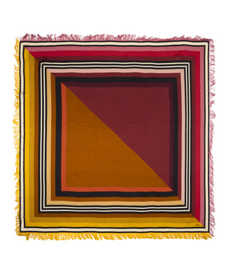 Echo Half and Half Oversized Silk Square - Multi