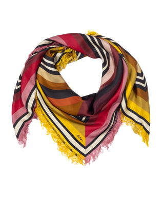 Echo Half and Half Oversized Silk Square - Multi