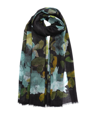 Echo Artsists Floral Wrap - Navy