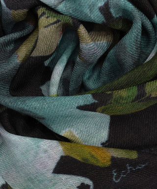 Echo Artsists Floral Wrap - Navy