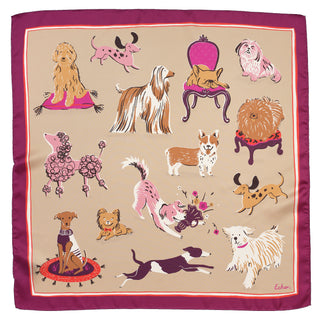 Echo Doggie Daycare Silk Bandana - Dusty Rose