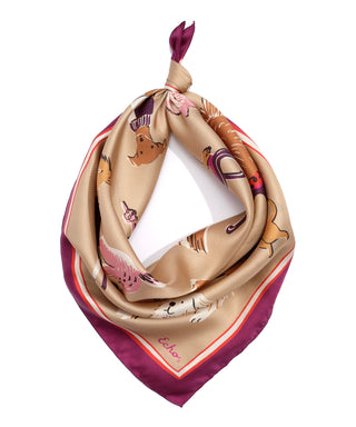 Echo Doggie Daycare Silk Bandana - Dusty Rose