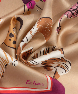 Echo Doggie Daycare Silk Bandana - Dusty Rose