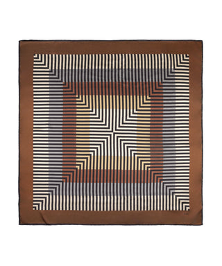 Echo Concentric Stripes Silk Square - Brown