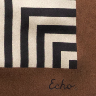 Echo Concentric Stripes Silk Square - Brown