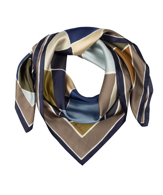 Echo Harlequin Silk Square - Charcoal