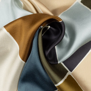 Echo Harlequin Silk Square - Charcoal