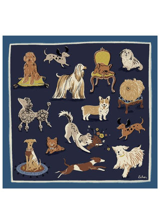 Echo Doggie Daycare Silk Bandana - Navy
