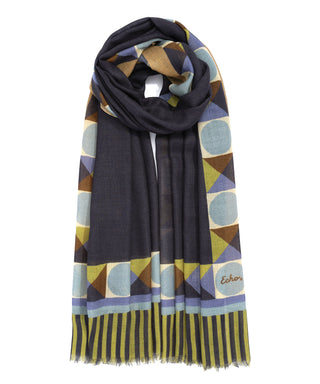 Echo Modernist Geo Wrap - Navy