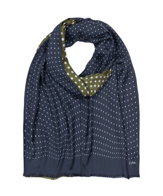 Echo Tubular Dot Scarf - Navy