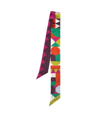 Echo Modernist Geo Silk Ribbon Scarf - Multi