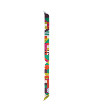 Echo Modernist Geo Silk Ribbon Scarf - Multi
