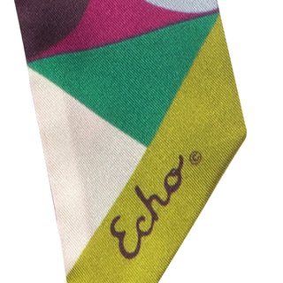 Echo Modernist Geo Silk Ribbon Scarf - Multi