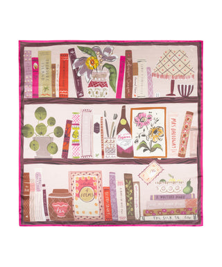 Echo Bookworm Silk Square - Dusty Rose