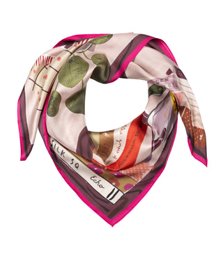 Echo Bookworm Silk Square - Dusty Rose