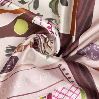 Echo Bookworm Silk Square - Dusty Rose