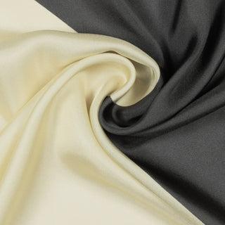 Echo Half and Half Oversized Silk Square - Charcoal