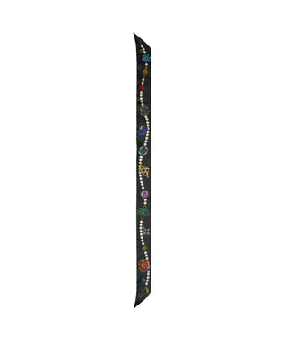 Echo Bewjewled Silk Ribbon Scarf - Black